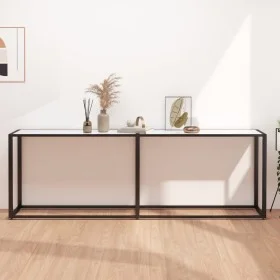 Konsolentisch aus gehärtetem Glas und weißem Marmor 220x35x75,5 cm. von , Seitentische - Ref: Foro24-331692, Preis: 106,72 €,...