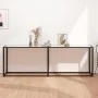 Tempered glass white marble console table 220x35x75.5 cm by , Side tables - Ref: Foro24-331692, Price: 106,72 €, Discount: %