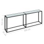 Konsolentisch aus gehärtetem Glas und weißem Marmor 220x35x75,5 cm. von , Seitentische - Ref: Foro24-331692, Preis: 108,77 €,...
