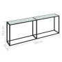 Tempered glass white marble console table 220x35x75.5 cm by , Side tables - Ref: Foro24-331692, Price: 106,72 €, Discount: %