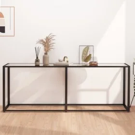 Tempered glass transparent console table 200x35x75.5 cm by , Side tables - Ref: Foro24-331686, Price: 99,28 €, Discount: %