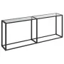 Tempered glass transparent console table 200x35x75.5 cm by , Side tables - Ref: Foro24-331686, Price: 99,28 €, Discount: %