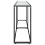 Tempered glass transparent console table 200x35x75.5 cm by , Side tables - Ref: Foro24-331686, Price: 99,28 €, Discount: %