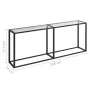 Tempered glass transparent console table 200x35x75.5 cm by , Side tables - Ref: Foro24-331686, Price: 99,28 €, Discount: %