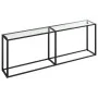 Tempered glass transparent console table 220x35x75.5 cm by , Side tables - Ref: Foro24-331690, Price: 101,98 €, Discount: %