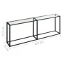 Tempered glass transparent console table 220x35x75.5 cm by , Side tables - Ref: Foro24-331690, Price: 101,98 €, Discount: %