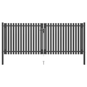 Anthracite grey steel garden fence gate 4x1.7 cm by , garden gates - Ref: Foro24-146335, Price: 488,13 €, Discount: %
