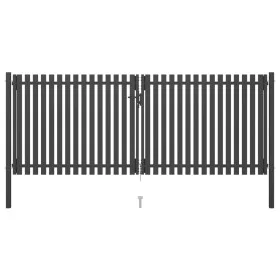 Graue Anthrazit-Stahlgitter-Gartentür 4x1,7 cm von , Gartentore - Ref: Foro24-146335, Preis: 471,07 €, Rabatt: %