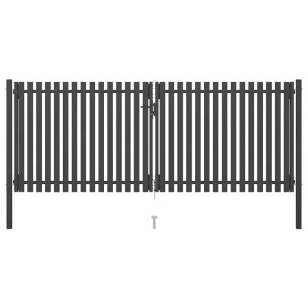 Anthracite grey steel garden fence gate 4x1.7 cm by , garden gates - Ref: Foro24-146335, Price: 487,75 €, Discount: %