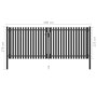 Puerta de valla del jardín de acero gris antracita 4x1,7 cm de , Puertas de jardín - Ref: Foro24-146335, Precio: 488,44 €