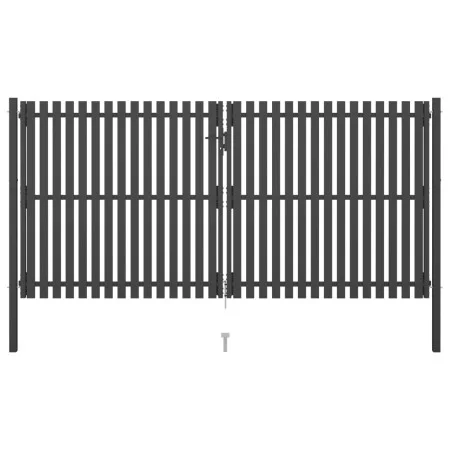 Puerta de valla del jardín de acero gris antracita 4x2,25 cm de , Puertas de jardín - Ref: Foro24-146337, Precio: 723,81 €, D...