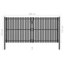 Anthrazitgraues Stahlgitter-Gartentor 4x2,25 cm von , Gartentore - Ref: Foro24-146337, Preis: 751,19 €, Rabatt: %