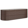 Steel powder-coated brown raised garden bed planter 224x80x68 cm by , Pots and planters - Ref: Foro24-318955, Price: 96,73 €,...