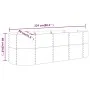 Jardinera arriate acero recubrimiento polvo marrón 224x80x68 cm de , Maceteros y jardineras - Ref: Foro24-318955, Precio: 96,...