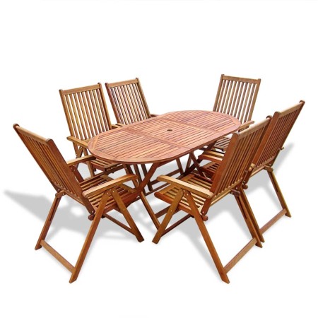 Garten-Essgruppe 7-teilig Massivholz Akazie von , Gartensets - Ref: Foro24-41815, Preis: 530,83 €, Rabatt: %