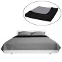 Gesteppte Bettdecke mit doppelseitigem Schwarz-Grau 220x240 cm. von , Tagesdecken und Bettdecken - Ref: Foro24-130884, Preis:...