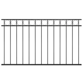 Steel fence panel 1.7x0.8 m black by , fence panels - Ref: Foro24-146316, Price: 65,55 €, Discount: %