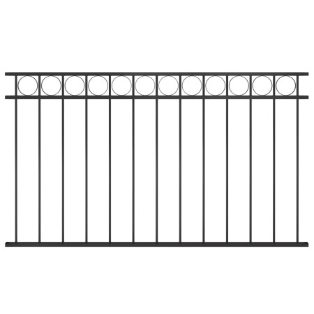Panel de valla de acero 1,7x0,8 m negro de , Paneles de vallas - Ref: Foro24-146316, Precio: 68,91 €, Descuento: %
