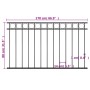 Panel de valla de acero 1,7x0,8 m negro de , Paneles de vallas - Ref: Foro24-146316, Precio: 68,91 €, Descuento: %