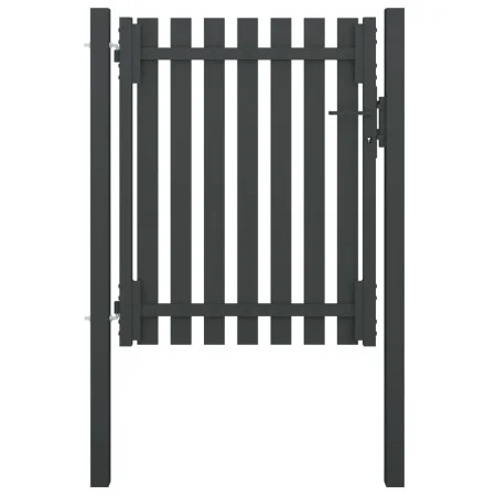 Puerta de valla del jardín de acero gris antracita 1x1,5 cm de , Puertas de jardín - Ref: Foro24-146328, Precio: 198,59 €, De...