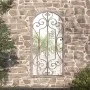Garden mirror made of iron in sand color for outdoor use, 70x30 cm. by , Mirrors - Ref: Foro24-318375, Price: 98,99 €, Discou...