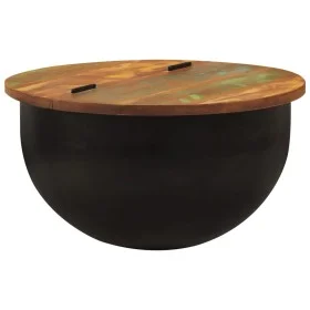 Massiver schwarzer recycelter Holz-Couchtisch 50x27 cm von , Couchtisch - Ref: Foro24-351755, Preis: 107,31 €, Rabatt: %
