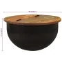 Solid black recycled wood coffee table 50x27 cm by , Coffee table - Ref: Foro24-351755, Price: 107,31 €, Discount: %
