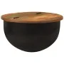 Solid black recycled wood coffee table 50x27 cm by , Coffee table - Ref: Foro24-351755, Price: 107,31 €, Discount: %