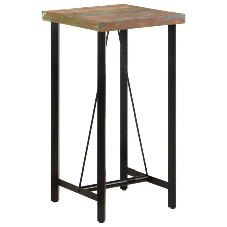 Tall table made of iron and solid recycled wood 55x55x107 cm by , Kitchen and dining tables - Ref: Foro24-356372, Price: 212,...
