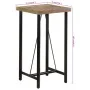 Tall table made of iron and solid recycled wood 55x55x107 cm by , Kitchen and dining tables - Ref: Foro24-356372, Price: 212,...