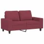 Dreiteiliges Sofaset in Weinrot aus Stoff. von , Sofas - Ref: Foro24-3201896, Preis: 450,64 €, Rabatt: %
