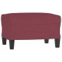Dreiteiliges Sofaset in Weinrot aus Stoff. von , Sofas - Ref: Foro24-3201896, Preis: 450,64 €, Rabatt: %