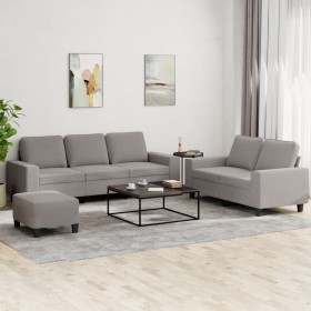 Dreiteiliges Sofaset in grau-taupefarbenem Stoff. von , Sofas - Ref: Foro24-3201913, Preis: 580,12 €, Rabatt: %