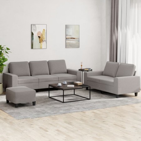 Dreiteiliges Sofaset in grau-taupefarbenem Stoff. von , Sofas - Ref: Foro24-3201913, Preis: 580,12 €, Rabatt: %