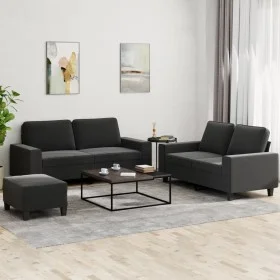 3-piece black fabric sofa set by , Sofas - Ref: Foro24-3201894, Price: 472,49 €, Discount: %