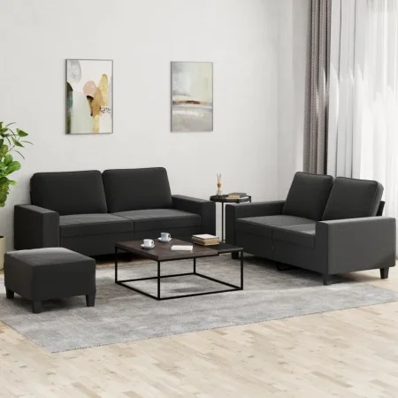 3-piece black fabric sofa set by , Sofas - Ref: Foro24-3201894, Price: 472,49 €, Discount: %