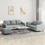 Three-piece sofa set with light gray fabric cushions by , Sofas - Ref: Foro24-3201842, Price: 507,81 €, Discount: %