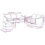 Sofagarnitur mit 3-teiligen Kissen, helles graues Gewebe. von , Sofas - Ref: Foro24-3201842, Preis: 498,53 €, Rabatt: %