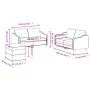 Three-piece sofa set with red wine fabric cushions by , Sofas - Ref: Foro24-3201816, Price: 457,10 €, Discount: %