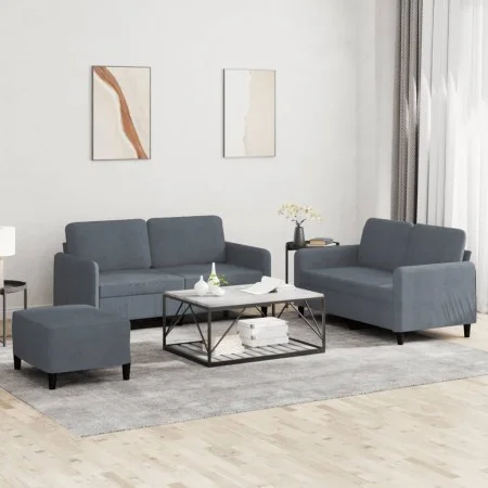 Dreiteiliges dunkelgraues Samtsofa-Set von , Sofas - Ref: Foro24-3201985, Preis: 432,44 €, Rabatt: %