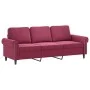 Set of sofas with 4 pieces of red velvet cushions by , Sofas - Ref: Foro24-3202184, Price: 753,31 €, Discount: %