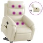 Sillón de masaje elevable eléctrico cuero sintético crema de , Sillones - Ref: Foro24-3205064, Precio: 364,88 €