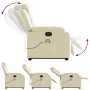 Sillón de masaje elevable eléctrico cuero sintético crema de , Sillones - Ref: Foro24-3205064, Precio: 388,33 €, Descuento: %