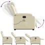 Sillón de masaje elevable eléctrico cuero sintético crema de , Sillones - Ref: Foro24-3205064, Precio: 364,88 €