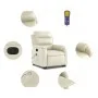 Sillón de masaje elevable eléctrico cuero sintético crema de , Sillones - Ref: Foro24-3205064, Precio: 388,33 €, Descuento: %