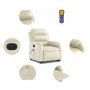 Sillón de masaje elevable eléctrico cuero sintético crema de , Sillones - Ref: Foro24-3205064, Precio: 364,88 €