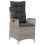 Reclining garden armchair with light gray PE rattan cushions by , Garden chairs - Ref: Foro24-365262, Price: 121,08 €, Discou...