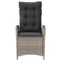 Reclining garden armchair with light gray PE rattan cushions by , Garden chairs - Ref: Foro24-365262, Price: 121,08 €, Discou...