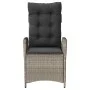 Verstellbarer Gartenliegestuhl mit hellgrauen PE-Rattan-Kissen. von , Gartenstühle - Ref: Foro24-365262, Preis: 134,77 €, Rab...