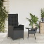 Garten-Liegesessel mit schwarzen Kunststoff-Rattan-Kissen. von , Gartenstühle - Ref: Foro24-365257, Preis: 127,99 €, Rabatt: %